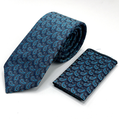 ست کراوات و دستمال جیب لوییس کاوالی طرح بته جقه کد 328