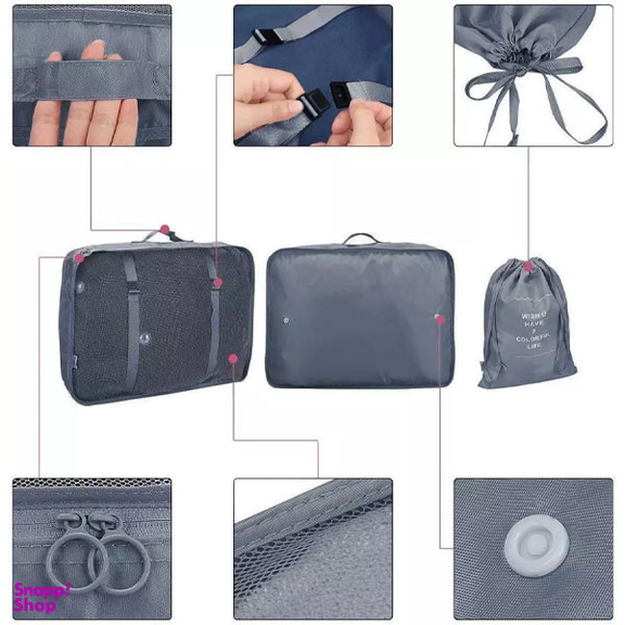 نظم دهنده ساک و چمدان مدل wish مجموعه 7 عددی