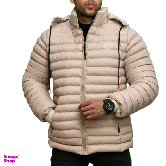 کاپشن مردانه سارزی طرح کلمبیا کد 18416159 رنگ کرم