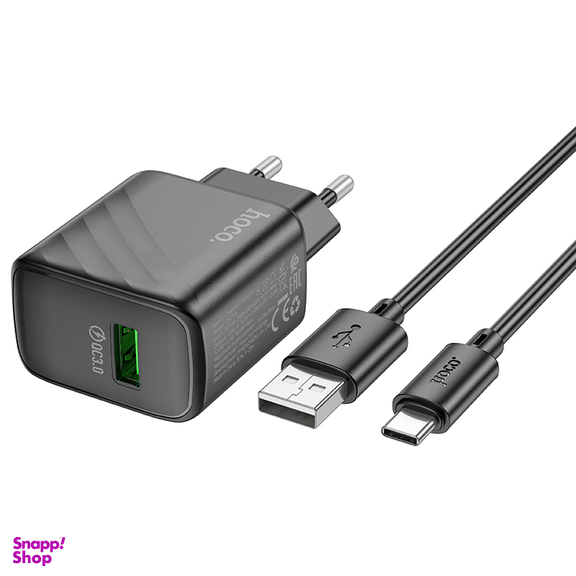 شارژر دیواری 18 وات هوکو مدل CS21A به همراه کابل USB Type-C