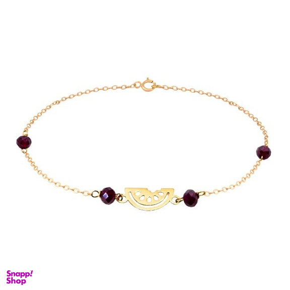 دستبند طلا 18 عیار زنانه درگونه مدل هندوانه و دانه انار