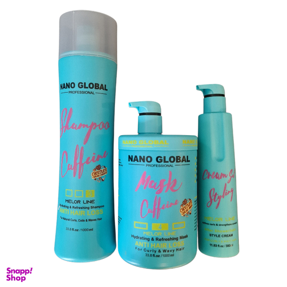 پک تقویت کننده و ضد ریزش مو نانوگلوبال مدل Anti Hair Loss سری Anti Loss مناسب موهای فر و مجعد حجم 1000 میلی لیتر