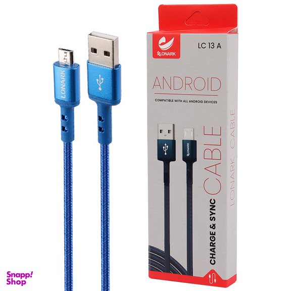 کابل دیتا MicroUSB لونارک مدل Lonark LC13A 2.1A طول 1.1 متر