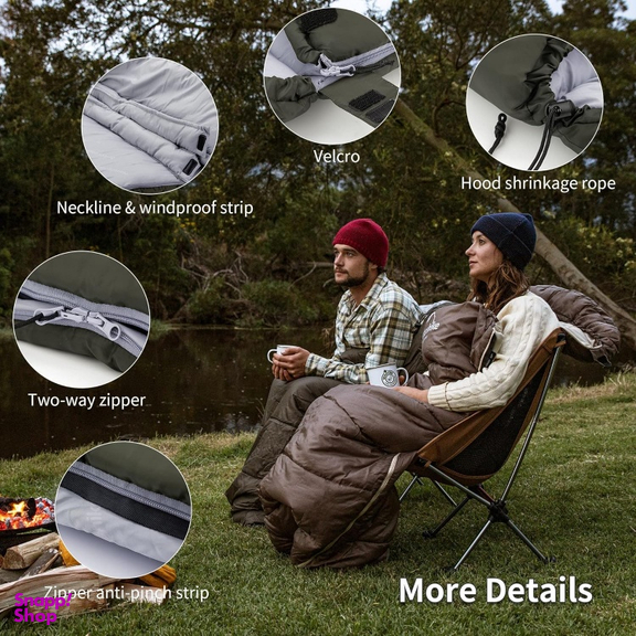 کيسه خواب 13- درجه نیچرهایک مدل U series Square With Hat cotton sleeping bag (U350) کد MSD07
