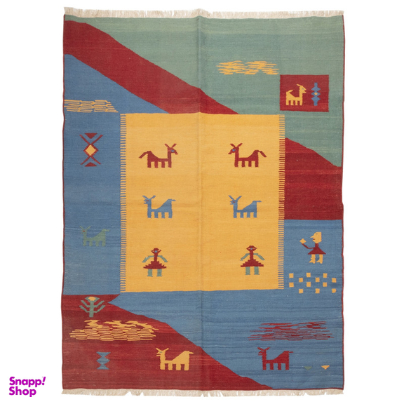 گلیم دستباف سی پرشیا کد 172239 سایز 185x140 سانتی متر