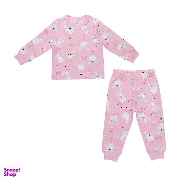 ست بلوز و شلوار طرح خرگوش کد 24203 رنگ صورتی