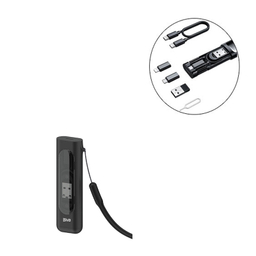 کابل تبدیل USB-C/USB به لایتنینگ/USB-C/MicroUSB بیوا مدل C-17 طول 0.28 متر