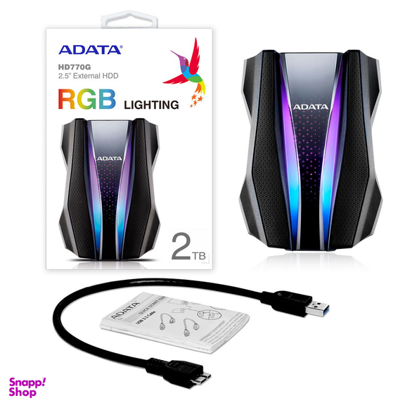 هارد اکسترنال ای دیتا مدل HD770G ظرفیت 2 ترابایت رنگ مشکی