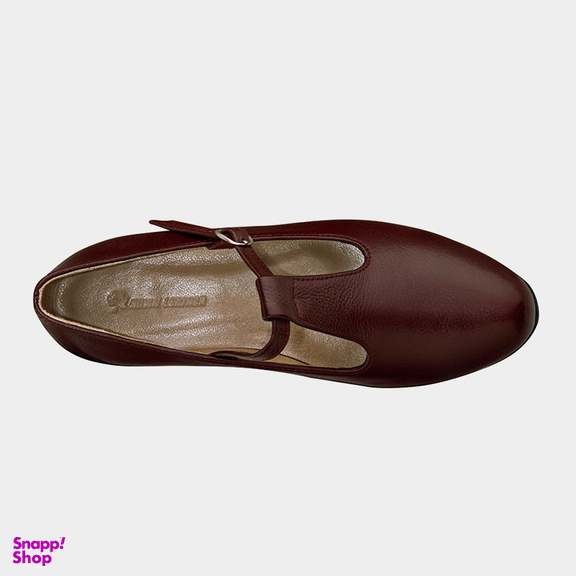 کفش رسمی زنانه نوین چرم مدل 1003 WS2991 رنگ زرشکی