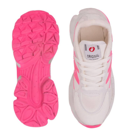 کفش پیاده روی زنانه مدل نیو فیس کد 14 رنگ سفید صورتی