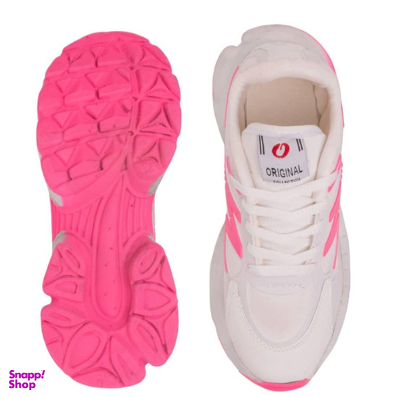 کفش پیاده روی زنانه مدل نیو فیس کد 14 رنگ سفید صورتی