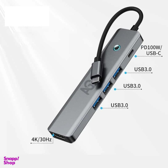USB هاب 5 پورت Type-C ای جی دبلیو مدل BYL-2319