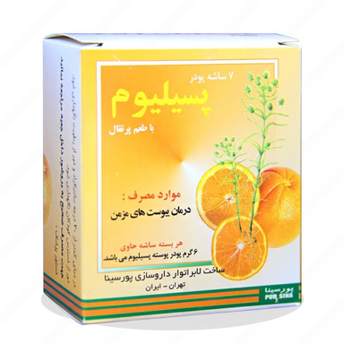 ساشه پسیلیوم پورسینا طعم پرتقال بسته 7 عددی