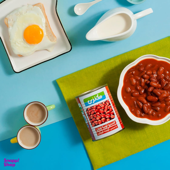 کنسرو لوبیا چیتی مکنزی با سس گوجه فرنگی مکنزی وزن 380 گرم بسته 12 عددی