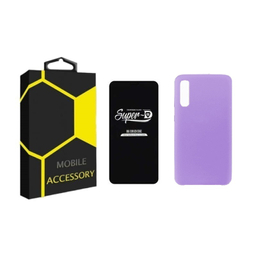 کاور گوشی موبایل مدل سیلیکونی مناسب سامسونگ Galaxy A50 / Galaxy A50s / Galaxy A30s به همراه محافظ صفحه نمایش SuperD