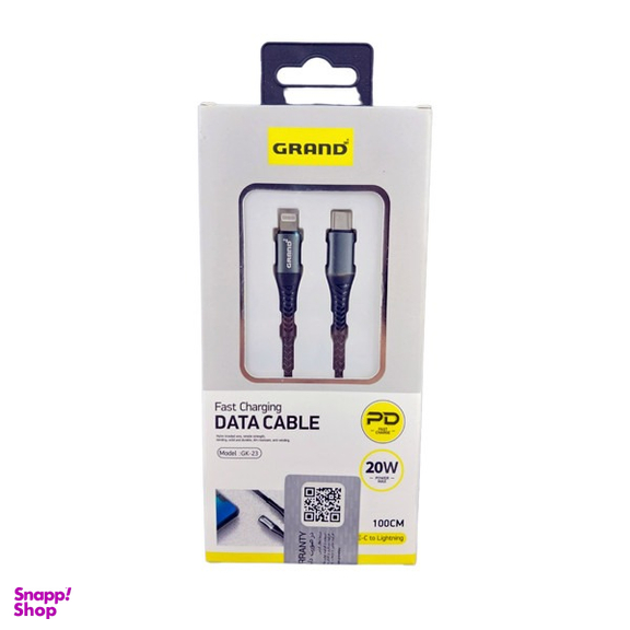 کابل شارژ Type-C به لایتنینگ گرند مدل GK-23 طول 1 متر