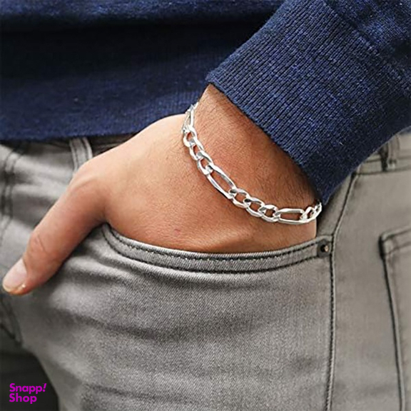 دستبند نقره مردانه گیرا مدل G0192