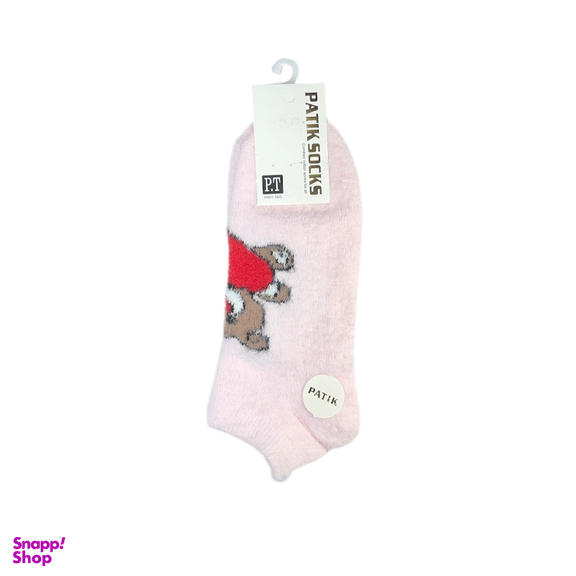 جوراب زنانه مچی پشمی طرح خرس کد 24241