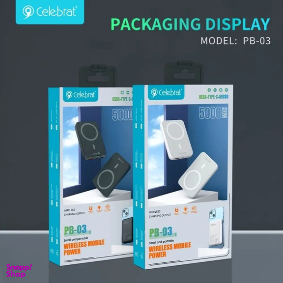 پاوربانک سلبریت کد PB-03 ظرفیت 5000 میلی آمپر ساعت