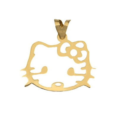 پلاک طلا 18 عیار زنانه مدل هلو کیتی sh0392