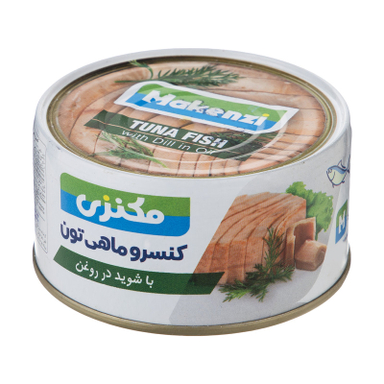 کنسرو ماهی تن با شوید در روغن گیاهی مکنزی وزن 180 گرم