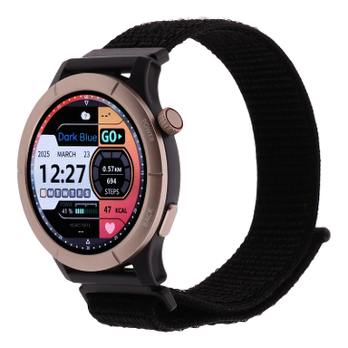 ساعت هوشمند 45 میلی متری دارک بلو مدل AmazWatch B با بند پلی استری