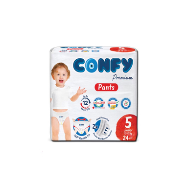 پوشک کودک کانفی (Confy) سایز 5 مدل شورتی بسته 24 عددی