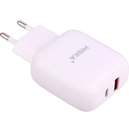 شارژر دیواری هیسکا مدل H-112PD به همراه کابل تبدیل Type-C