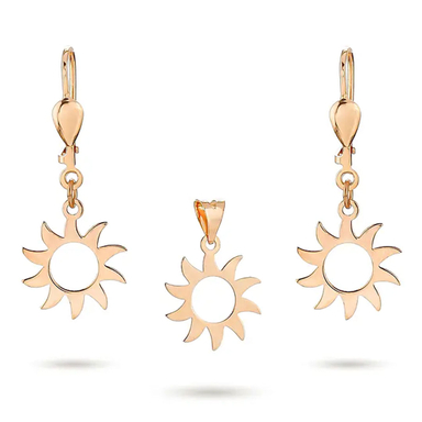 نیم ست طلا 18 عیار زنانه میلی گالری مدل آرمیتا طرح خورشید کد MT515