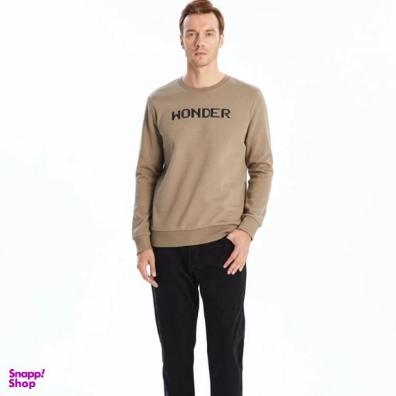 سویشرت مردانه ال سی وایکیکی مدل Wonder رنگ نسکافه ای