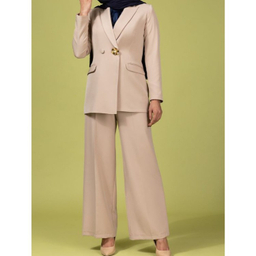 کت زنانه برنس مدل هنگامه رنگ کرم