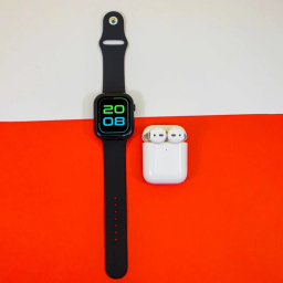 ساعت هوشمند ورنا مدل W46 Max به همراه هندزفری بی سیم طرح اپل مدل Airpod