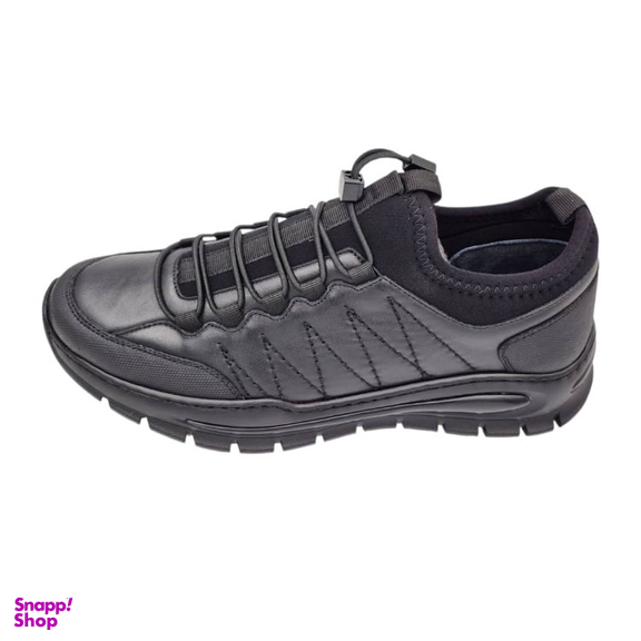 کفش طبی مردانه چرم ریباری مدل R100 رنگ مشکی