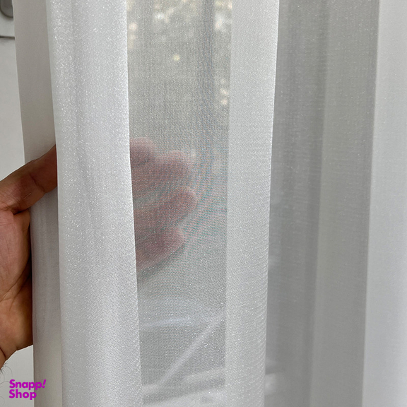 پرده مدل پانچ حریر شاین ساده سایز 150x280 سانتیمتر