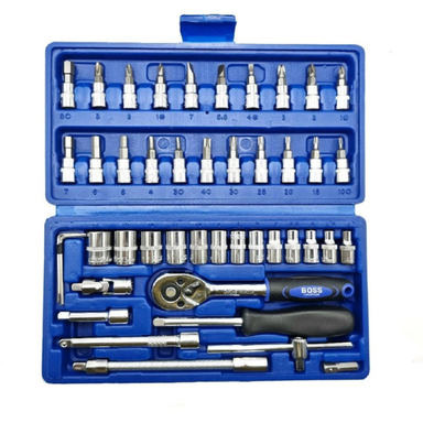 مجموعه 46 عددی آچار و سری بکس باس کد 46s