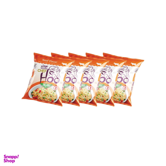 نودل شف هو طعم گوشت وزن 425 گرم بسته 5 عددی