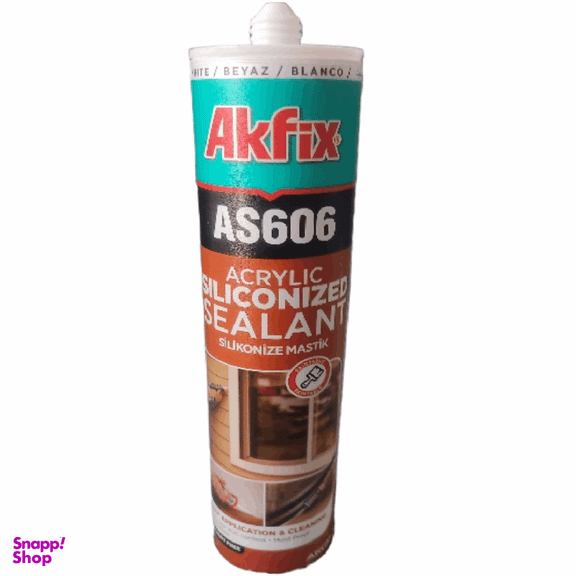 خمیر درزگیر ماستیک سیلیکونایز سفید آکفیکس کد AS606