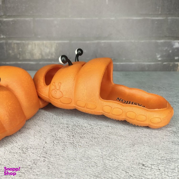 دمپایی دخترانه پاپا مدل حلزونی رنگ نارنجی