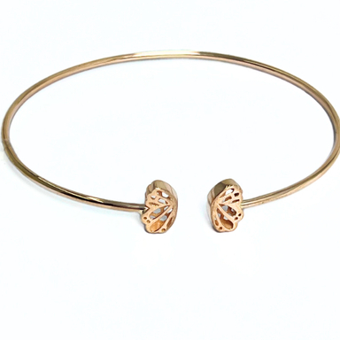 بنگل طلا 18 عیار دخترانه مدل طرح بال فرشته