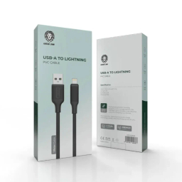 کابل شارژ USB به Lightning گرین لاین مدل 2.4A PVC طول 1 متر