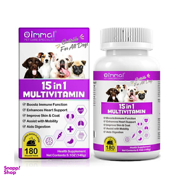 قرص مولتی ویتامین سگ اویمال طعم اردک بسته 180 عددی