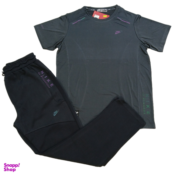 ست تیشرت شلوار ورزشی مردانه کد 1101 رنگ طوسی