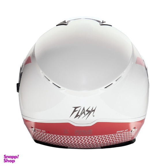 کلاه کاسکت بدون فک فلش مدل 852 glossy pink-white