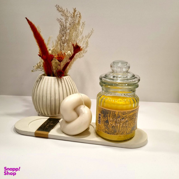 شمع معطر آروما کندل رایحه ادکلن Hermes وزن 400 گرم