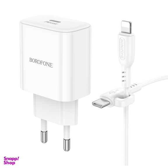 شارژر دیواری 20 وات بروفون مدل BA81A (EU) به همراه کابل Type-C به Lightning