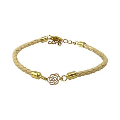 دستبند طلا 18 عیار زنانه پانسی مدل گل رز کد M9201