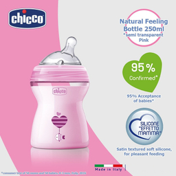 شیشه شیر چیکو مدل نچرال فیلینگ گنجایش 250 میلی لیتر