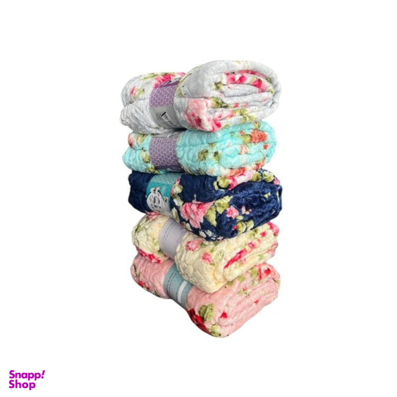 پتو دو نفره تیسا مدل گلدار ژله ای سایز 200×220 سانتی متر