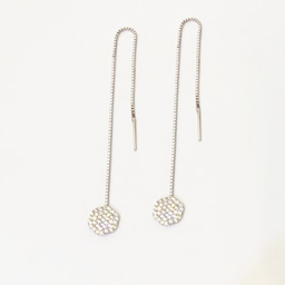 گوشواره نقره زنانه گیرا مدل بخیه G0667