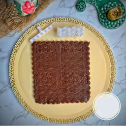 قالب و مهر دسر به گز مدل حلوا تزیینی طرح موج